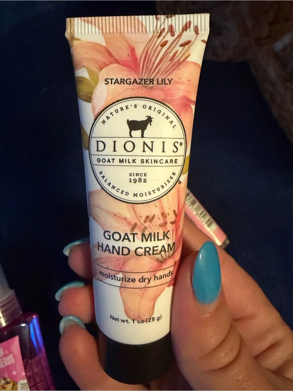 Body spray, hand cream and burrs bees lip balm